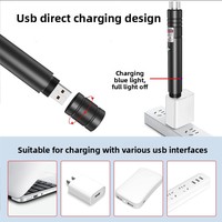 Lampe torche laser en alliage d'aluminium rechargeable par USB, double lumière verte et rouge, projection d'étoiles, haute puissance, longue portée