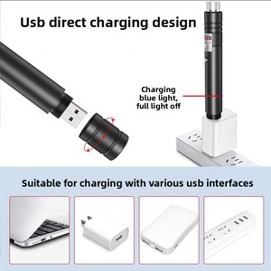 Torcia Laser in Lega di Alluminio ad Alta Potenza Ricaricabile Tramite USB con Motivo Cielo Stellato e Luci Verdi e Rosse - Product Image 4