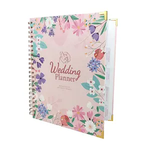 Floral Gold Edition Diary Engagement Gift Book & Bride To Be Countdown Calendar Customize Wedding Planner & Organizer