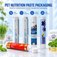Tube de complément alimentaire pour animaux domestiques en aluminium-plastique grande capacité avec bouchon à vis, paroi épaissie, récipient durable pour nutrition animale