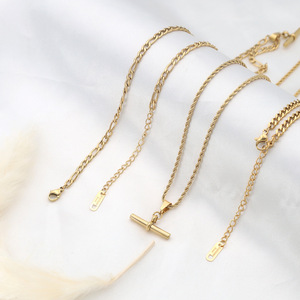 Women's Stainless Steel T-Shaped Pendant Necklace Geometric Chain Jewelry Gift Fashion Necklaces - Product Image 3