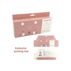 BPA Miễn Phí Tùy Chỉnh Thiết Kế Silicone Bé Yếm Không Thấm Nước Động Vật In Thiết Kế Toddler Ăn Bộ Đồ Ăn Babero Với Hộp Đóng Gói - Product Image 3