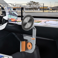 Support de téléphone magnétique pour voiture, réglable en hauteur, en alliage d'aluminium, pour Tesla Model 3 2024 Y, accessoires pour bureau et lit