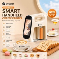Imprimante à café portable intelligente EVEBOT pour motifs et logos sur café latte, avec positionnement visuel précis