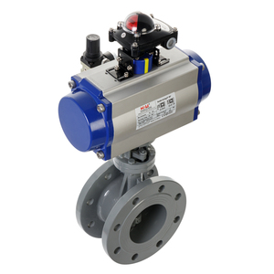 Válvula Neumática de Doble Acción Pn20 de Hierro Fundido con Brida EPDM (Electro Opcional de 4~20 mA) - Product Image 1