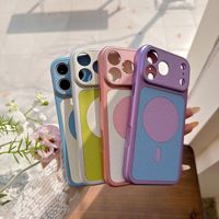 Coque de téléphone magnétique en cuir effet seconde peau bicolore pour iPhone 17 16 15 Pro Max, transformant instantanément votre 14/15/16 Pro Max en 18 Pro Max