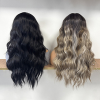 Perruque Lace Front Synthétique Julianna Body Wave Premium de Haute Qualité en Fibre Futura Résistante à la Chaleur, Ondulée et Bouclée avec Mèches