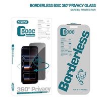 Pelindung Layar Kaca Tempered Privasi 360 Derajat 500C 0.55mm Tanpa Bingkai Full Glue Anti-Spy untuk 18 Pro Max