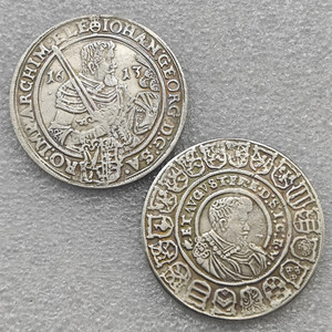 Pièces de monnaie commémoratives de style antique, 1 Thaler, Électorat de Saxe (Ligne Albertine), États allemands, 1613, cadeaux, décoration intérieure - Product Image 1