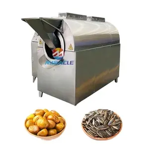 High Efficiency Continuous Nuts Roaster Machine Drum Peanut Groundnut Roasting Machine For Nuts