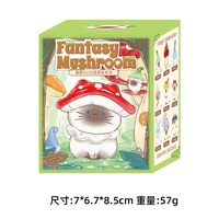 Vente en gros de figurines authentiques PAI Cat Fantasy Mushroom Blind Box, décorations mignonnes, cadeaux pour filles, figurine chat champignon en boîte mystère