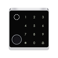 Control de Acceso Biométrico WiFi Tuya para Hogar Inteligente, Diseño Cuadrado, Agregar/Eliminar Usuarios, Lector de Huellas Dactilares Metálico con Teclado Táctil