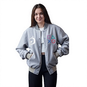 Blouson Bomber Varsity Homme en Polaire 100% Polyester 260 GSM Rembourré Uni Bicolore – Mode Décontractée, Faible MOQ, Marque Privée - Product Image 1