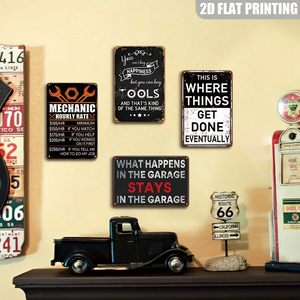 Décor mural en tôle métallique à thème outils pour la réparation de tôles, pour la grotte des hommes - Product Image 3