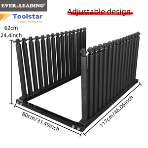 Support de rangement robuste pour pare-brise à 14 fentes, avec coussinets de protection triple anti-rayures, en acier soudé en forme de L, pour atelier - Product Image 3