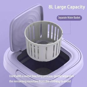 Mini Lavadora Portátil Recargable de Moda con Turbina, Amigable con la Piel, 8L de Gran Capacidad Plegable con Cesta de Agua Separada - Product Image 2
