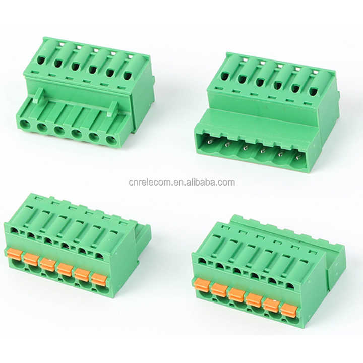 Spring Terminal Block with Press 5.0mm 5.08mm Pitch Pluggable Type Connector Headers Plugs and Sockets