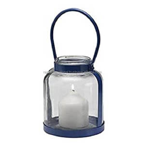 Vela de cristal Linterna Cuerda Mango Elegante Decoración del hogar Bodas Fiestas Festivales Pascua - Product Image 5