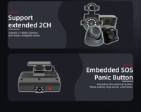 Dashcam 2K AI ADAS DMS dengan Perekam Video Lensa Ganda, Mode Pengawasan 24 Jam, Kamera 2CH 1080P, Garansi 1 Tahun untuk Mobil