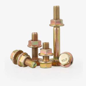 Proveedor de Fábrica ODM, Perno Hexagonal con Brida Dentada y Tuerca, DIN 6921 ISO 4162 ASME B18.2.1 M3-M100 Cl 10.9 <span class=keywords><strong>8.8</strong></span> 12.9, Zincado en Color, con Certificación ISO - Product Image 2