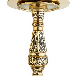 Cachimba Egipcia Khalil Mamoon Shika Drakon de Latón Egipcio al por Mayor – Vástago de Latón Sólido de 48 cm con Grabado de Escamas de Dragón - Product Image 2