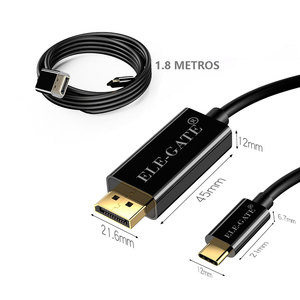 ELE-GATE <b>USB</b> Type-<b>C</b> <b>To</b> <b>DisplayPort</b> Cable 1.8M 4K Premium Converter - Product Image 2