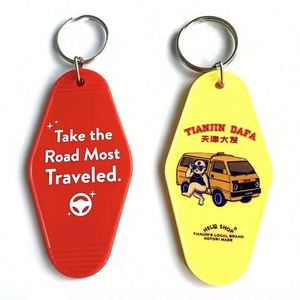 Design Custom Logo ABS Hotel and Motel Tag Wholesale UV Printed <b>Anime</b>/Cartoon Style Plastic <b>Keychain</b> and Luggage Tag - Product Image 2