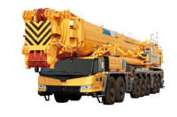 Grue tout-terrain à 7 essieux, flèche principale de 90,5 m, système de double alimentation, forte capacité de levage, adaptabilité élevée pour les grands projets de levage en construction