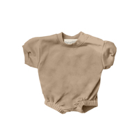 Combinaison Bébé Unisexe d'Été en Coton 100% avec Fermeture Éclair, Motif Uni, Fourniture Directe Usine