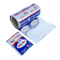 Rouleau de film d'emballage alimentaire personnalisé en aluminium souple imprimé pour sachets, scellage trois côtés, pour jus et boissons
