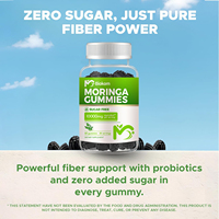 Grosir produsen Cina OEM Label pribadi Vegan 200mg Moringa ekstrak daun Gummy suplemen untuk Antioksidan