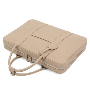 Cossni Factory Outlet de cuero genuino patrón de guijarros bolsas para ordenador portátil bolsas de conferencia con logotipo personalizado bolso para ordenador portátil para MacBook/Pad - Product Image 3