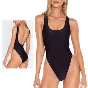 푸시 업 브래지어 사용자 정의 색상 여성을위한 맞춤 하이 컷 원피스 비치웨어 목욕 세트 - Product Image 2