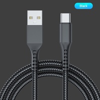 Kabel Pengisian Daya Ponsel Tipe-C Long-tail USB Pengisian Cepat Transfer Data Berlapis Kain