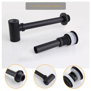 Gran oferta, interruptor de drenaje de baño de la <span class=keywords><strong>serie</strong></span> Is de agua de latón para lavabo, desagüe de fregadero de baño negro para uso en exteriores y bañera - Product Image 2