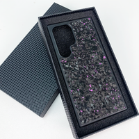 Étui de téléphone en fibre de carbone forgée de luxe premium pour S24, compatible avec la charge magnétique sans fil, coque fine antichoc