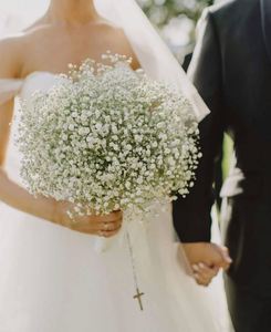 Bouquet de Gypsophile Blanc Artificiel pour Mariage, Noël, Fêtes, Maison, Jardin, Bureau - Fleurs d'Automne Fausses pour Décoration DIY - Product Image 4