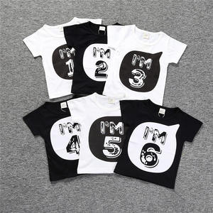 En gros 1-6Yrs Famille Sœurs Jumeaux Âge Séquence Numéros Impression Top Anniversaire T-shirts BTBG-006 - Product Image 2