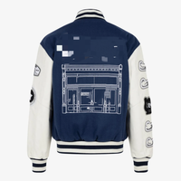 Blouson bomber homme OEM/ODM, style moderne, vintage, personnalisé, blouson de baseball pour homme, blouson bomber en cuir pour homme.