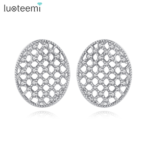 LUOTEEMI D'avanguardia AAA Zircone Cubico Pavimentato Orecchino <span class=keywords><strong>per</strong></span> la Giovane Donna Alla Moda Accessorio Dei Monili - Product Image 1