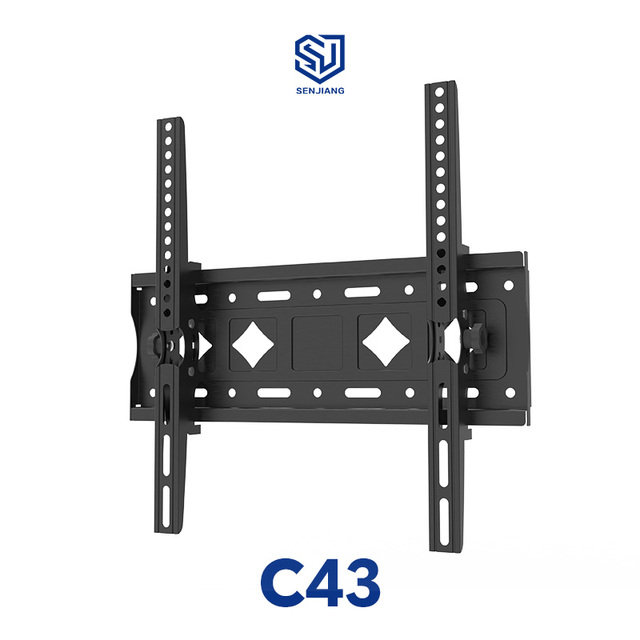 Senjiang Wholesale Slim ±12° Tilting TV Wall Mount Bracket for 26*65 Inch TVs VESA 400*400mm Tilt Design with CE RoHS Certified