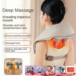 Cinturón de vibración para el cuello, masaje de hombros y cintura, masajeador relajante muscular portátil, máquina de masaje para aliviar el dolor de cuello y hombros - Product Image 3