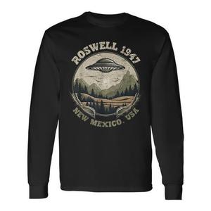 T-shirt a maniche lunghe Roswell 1947 Ufo Vintage Alien Hunter New Mexico USA - Product Image 1