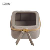 Pochette cosmétique en cuir miniature Cossni, personnalisée, de haute qualité, étui à bijoux de voyage, imperméable, transparente, sac à maquillage en PVC pour femme