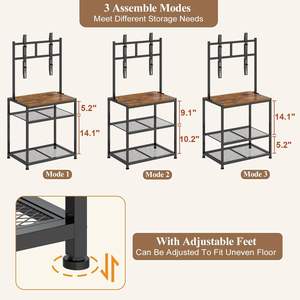 Moderno Soporte de <span class=keywords><strong>TV</strong></span> de Madera para Televisores de 23-50 <span class=keywords><strong>Pulgadas</strong></span>, Pequeño, de Esquina, con Estantes de Almacenamiento para Sala de Estar, Dormitorio, Hotel, Comedor, Multiusos - Product Image 6