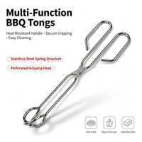 Pince de cuisine en acier inoxydable DaS, résistante à la chaleur, pour barbecue, charbon de bois et cuisson