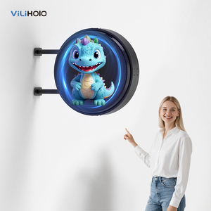 Écran d'affichage LED holographique 3D, boîte lumineuse publicitaire, signalisation numérique double face, promotion commerciale au détail - Product Image 1