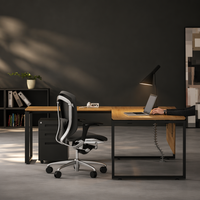 Bureau d'angle moderne en forme de L pour ordinateur, gain de place, avec pieds modulaires en métal, design stable