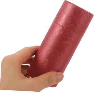 Boîte d'emballage cylindrique personnalisée de luxe pour cosmétiques, huiles essentielles et soins de la peau, en carton, avec finition mate - Product Image 1