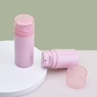Flacon cosmétique sans air en plastique PP avec logo personnalisé, 50 ml/100 ml/150 ml, avec pompe unique pour crème pour les yeux, shampoing
